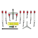 Kukko K-2030-10+S | 13-piece universal puller set 2-jaw and 3-jaw with narrow, quick-adjusting jaws