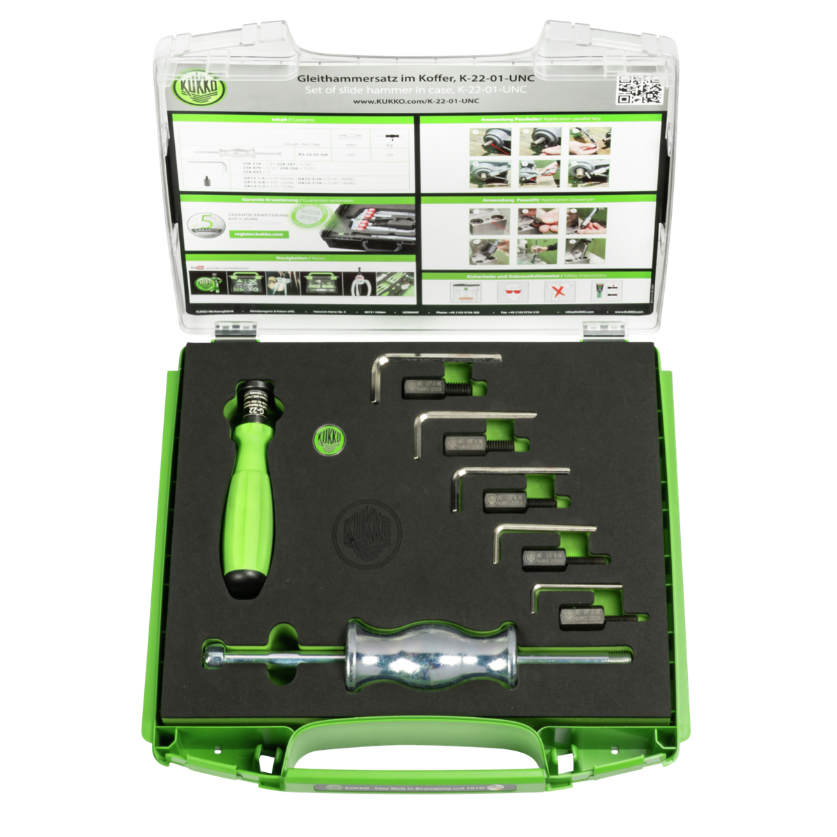 Kukko K-22-01-UNC - Replacement sliding hammer in the case for UNC threads