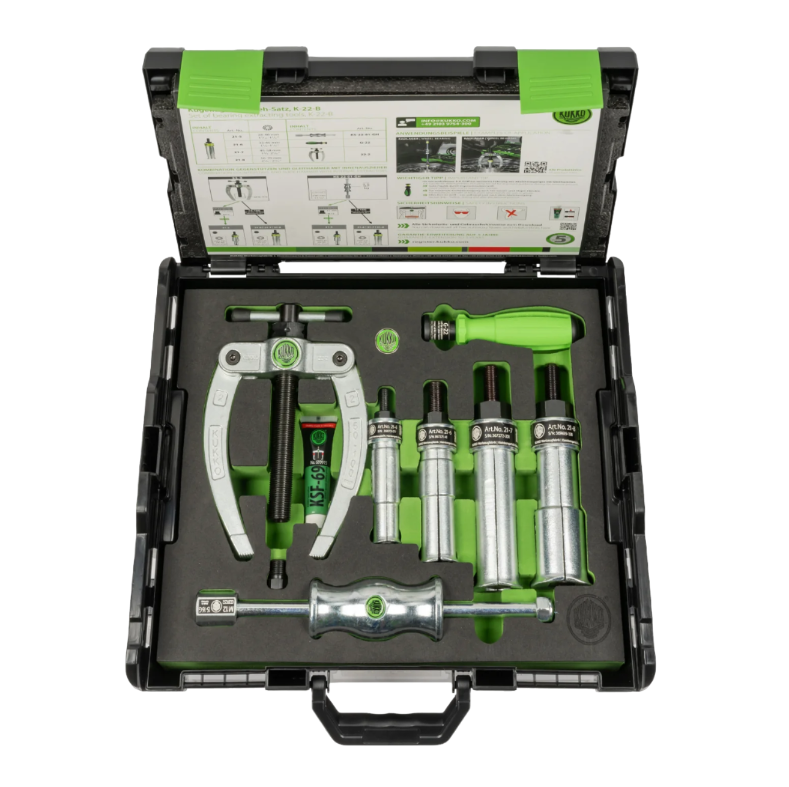 Kukko K-22-B | 8-Piece Ball Bearing Extraction Set Ø 28-70 mm