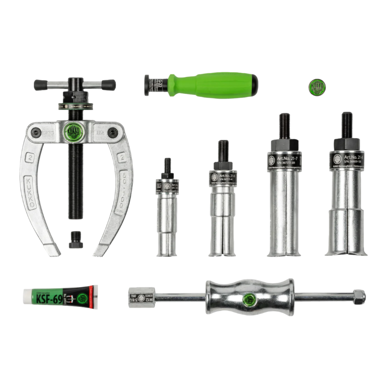 Kukko K-22-B | 8-Piece Ball Bearing Extraction Set Ø 28-70 mm