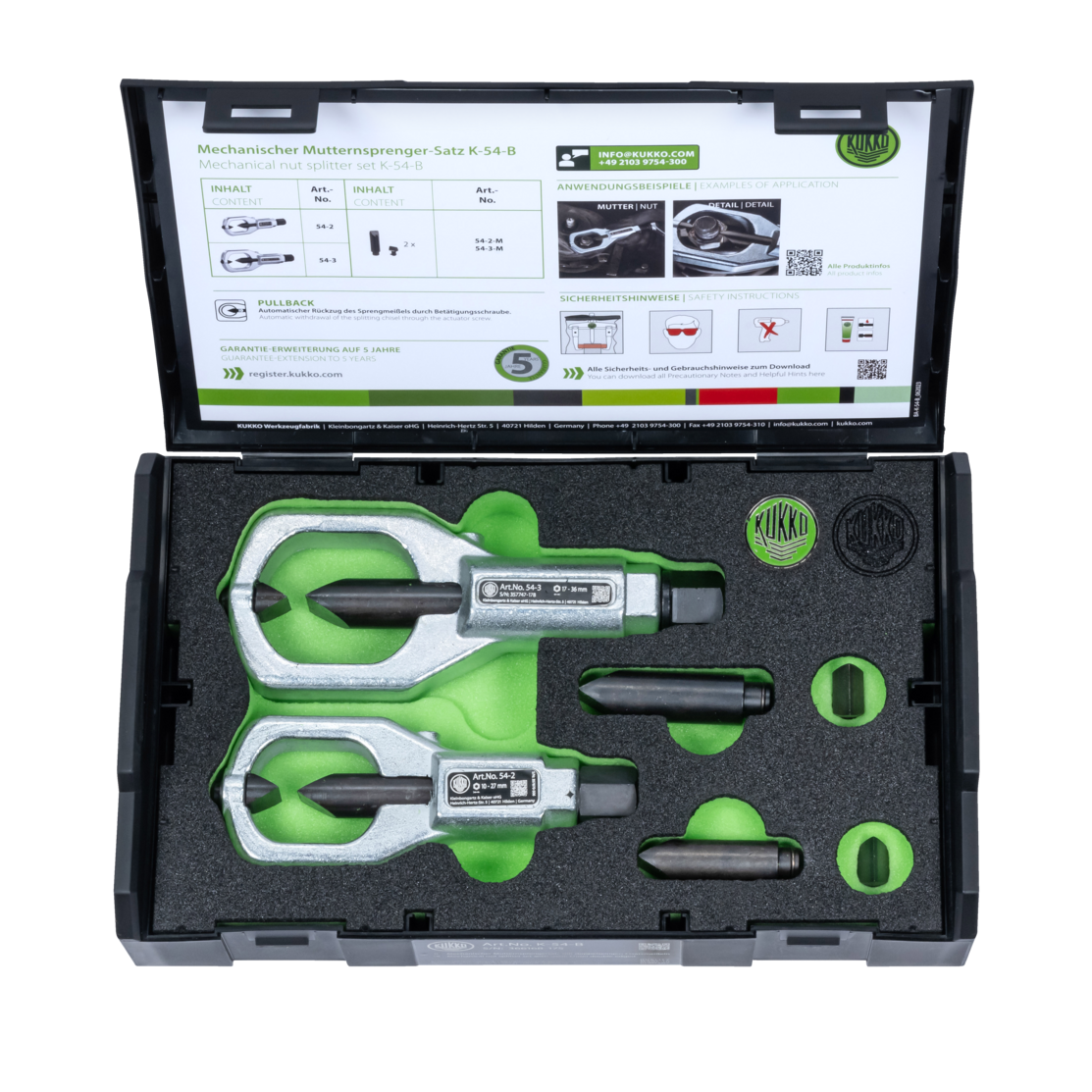 Kukko K-54-B - Mother's Spreader Replacement 54-2+54-3 with Replacement Chisels in L-Boxx Mini