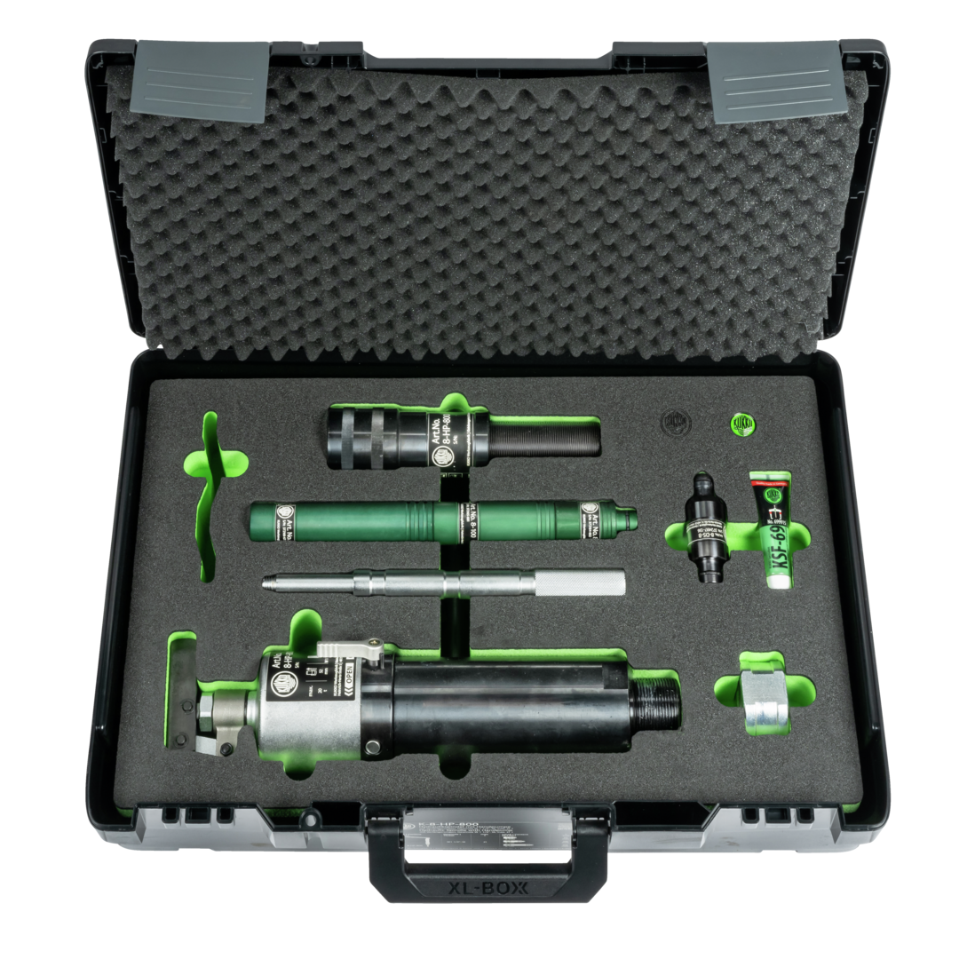 Kukko K-8-HP-800 - Hydraulic spindle with hand lever operation in the case, up to 20 t t tension force thread size