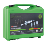 Kukko KS-22-01 | 10-piece sliding hammer set in set with thread adapters in various sizes