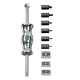 Kukko KS-22-01 | 10-piece sliding hammer set in set with thread adapters in various sizes