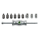 Kukko KS-22-01 | 10-piece sliding hammer set in set with thread adapters in various sizes