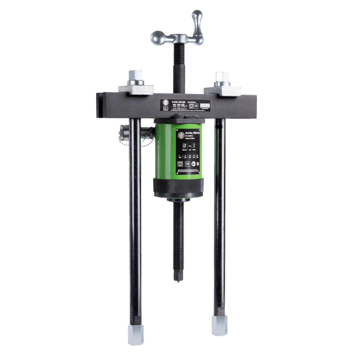 Kukko Y58-180 - Hydraulic PULL/PRESSURE extractor with hydraulic spar piston cylinder for pump drive