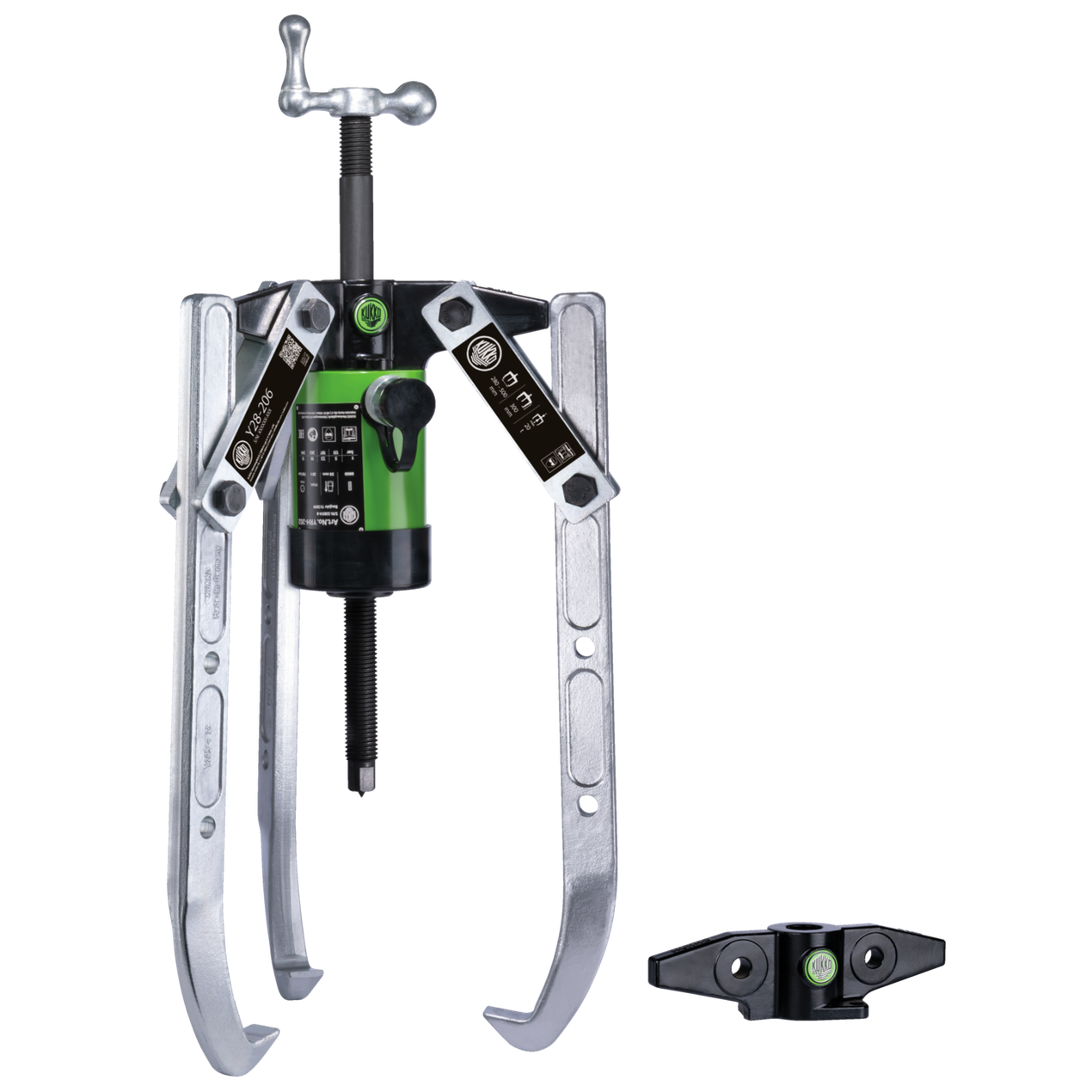 Kukko Y58-216 - Hydraulic, 2- and 3-arm pullers with adjustable clamping depth and hydraulic hollow piston cylinder for pump drive high tractive force up to 45 t
