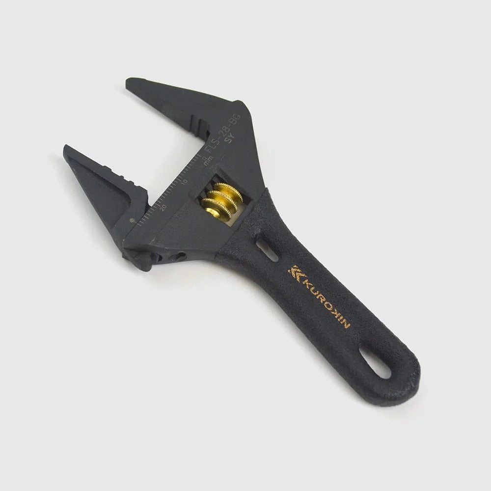 Kurokin FLS-28-BG Lightweight Short Adjustable Wrench with Serrated Jaws