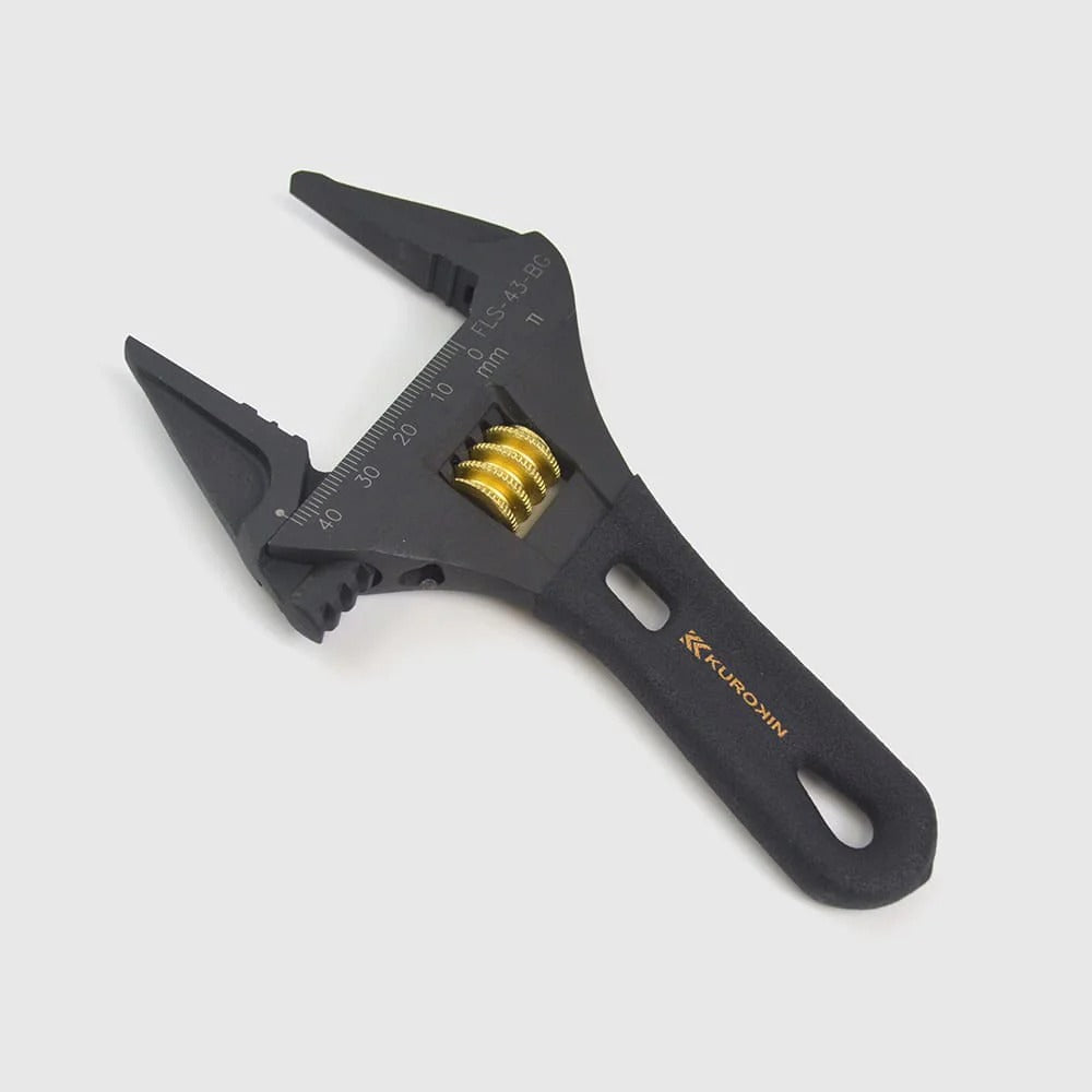 Kurokin FLS-43-BG Lightweight Short Adjustable Wrench with Serrated Jaws