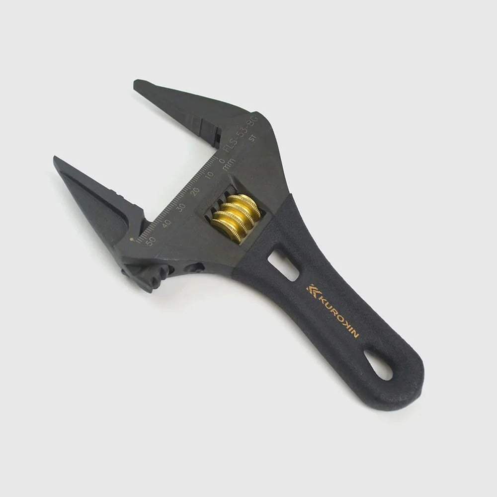 Kurokin FLS-53-BG Lightweight Short Adjustable Wrench with Serrated Jaws