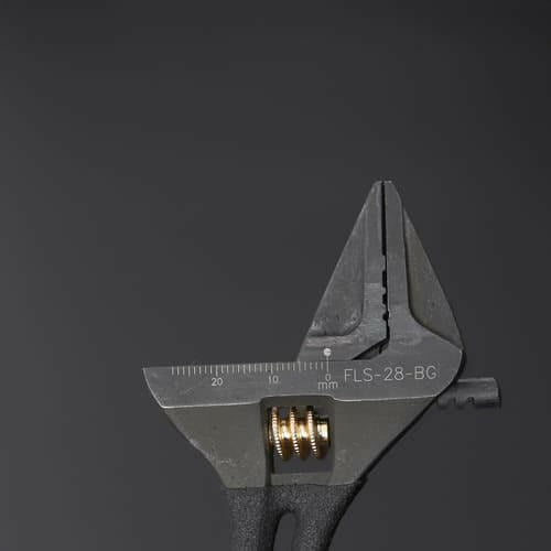 Kurokin FLS-53-BG Lightweight Short Adjustable Wrench with Serrated Jaws