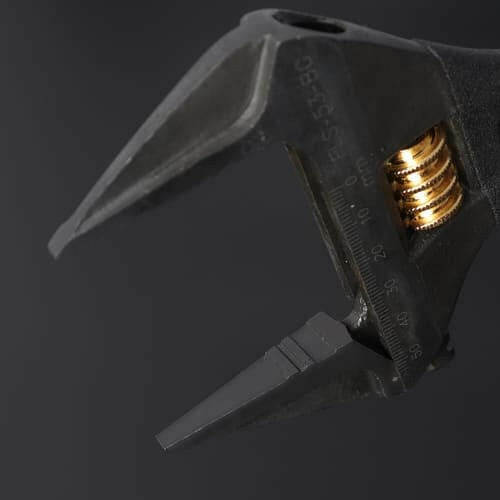 Kurokin FLS-53-BG Lightweight Short Adjustable Wrench with Serrated Jaws