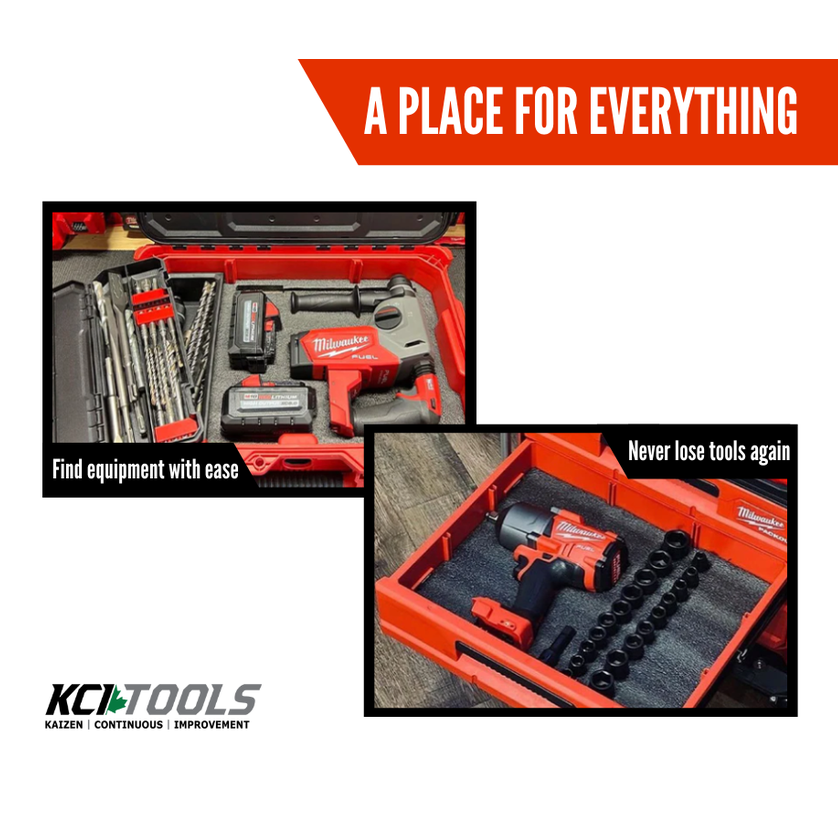Milwaukee PACKOUT 2 & 3 Drawer Tool Box 48-22-8443 and 48-22-8442 - Kaizen Inserts