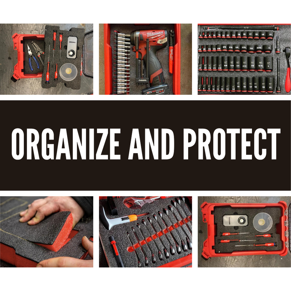 Milwaukee PACKOUT Compact Tool Box 48-22-8422 - Kaizen Inserts