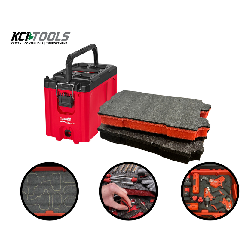 Milwaukee PACKOUT Compact Tool Box 48-22-8422 - Kaizen Inserts