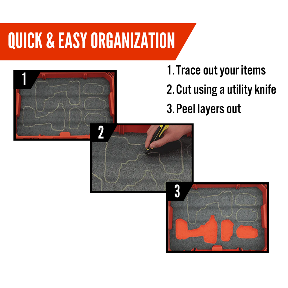 Milwaukee PACKOUT Toolbox 48-22-8424- Kaizen Insert
