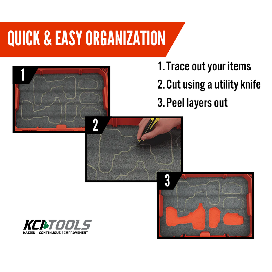 Milwaukee PACKOUT compact low profile 48-22-8436 - Kaizen Inserts