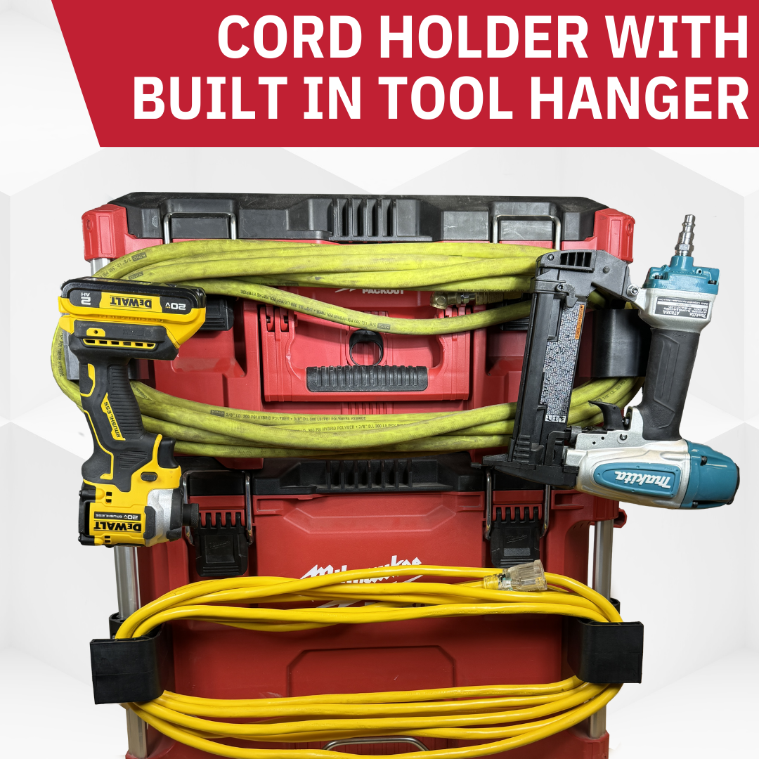 Milwaukee Packout Extension Cord Hooks w/ Tool Hanger