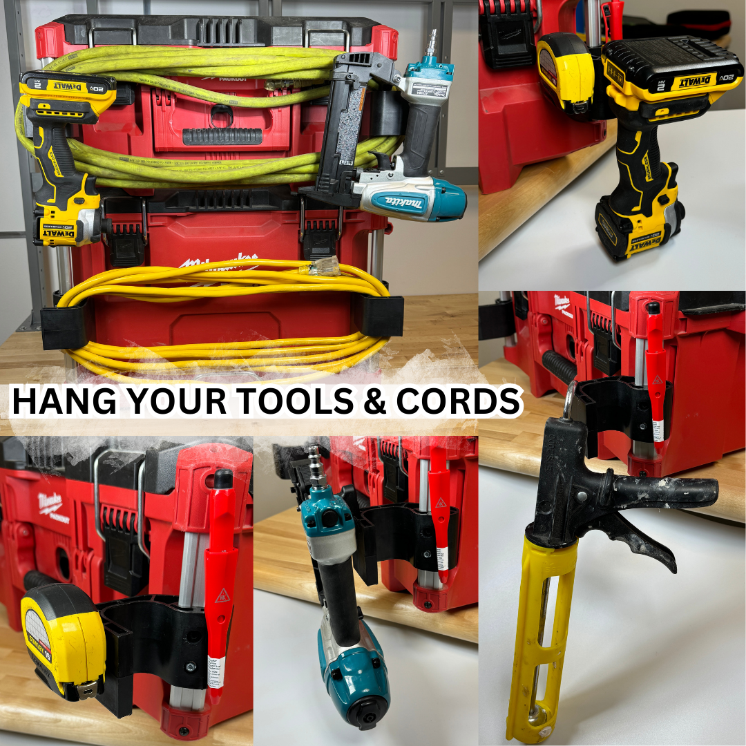 Milwaukee Packout Extension Cord Hooks w/ Tool Hanger