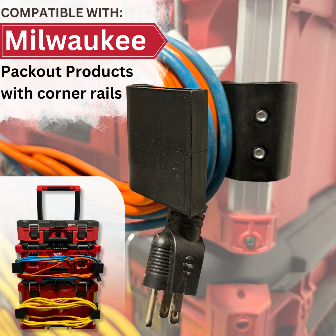 Milwaukee Packout Extension Cord Hooks w/ Tool Hanger