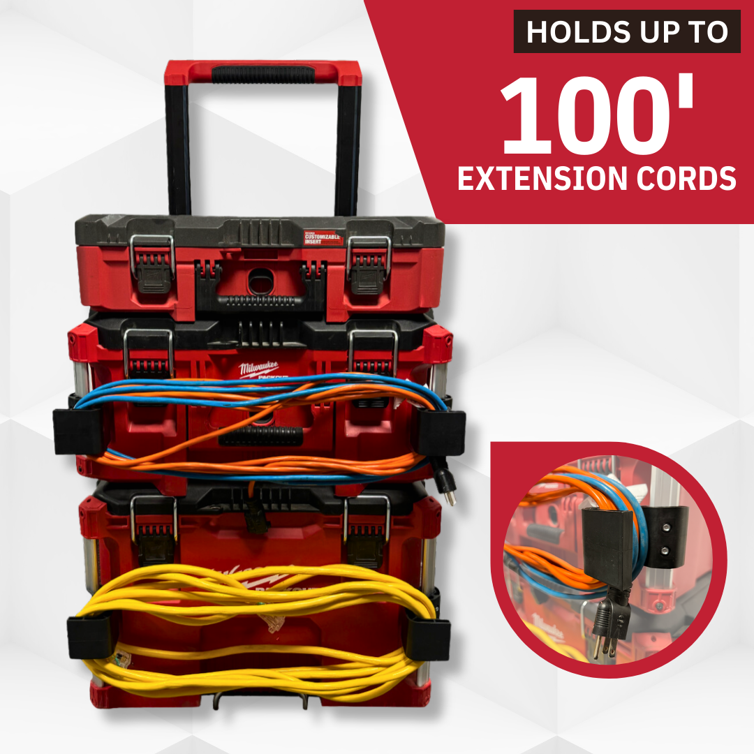 Milwaukee Packout Extension Cord Hooks w/ Tool Hanger