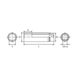 Nepros NB3L-10 - 3/8"sq. Metric Deep Sockets 6pt.