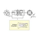 Nepros NBJ3 - 3/8"sq. Universal Joint