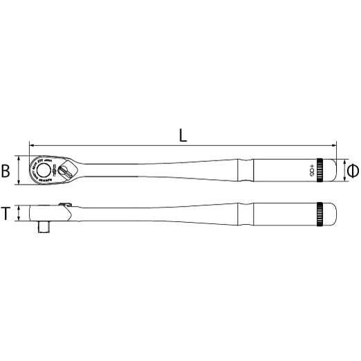 Nepros NBR390AL 3/8" 90-Tooth Ratchet, Long