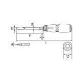 Nepros ND1M2 - Slotted Screwdrivers Plastic Grip