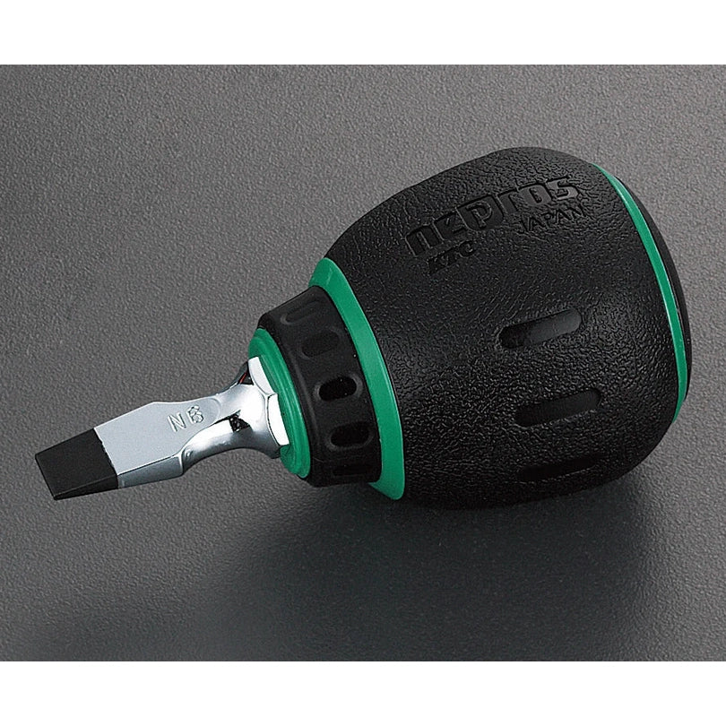 Nepros Stubby Screwdrivers Plastic Grip