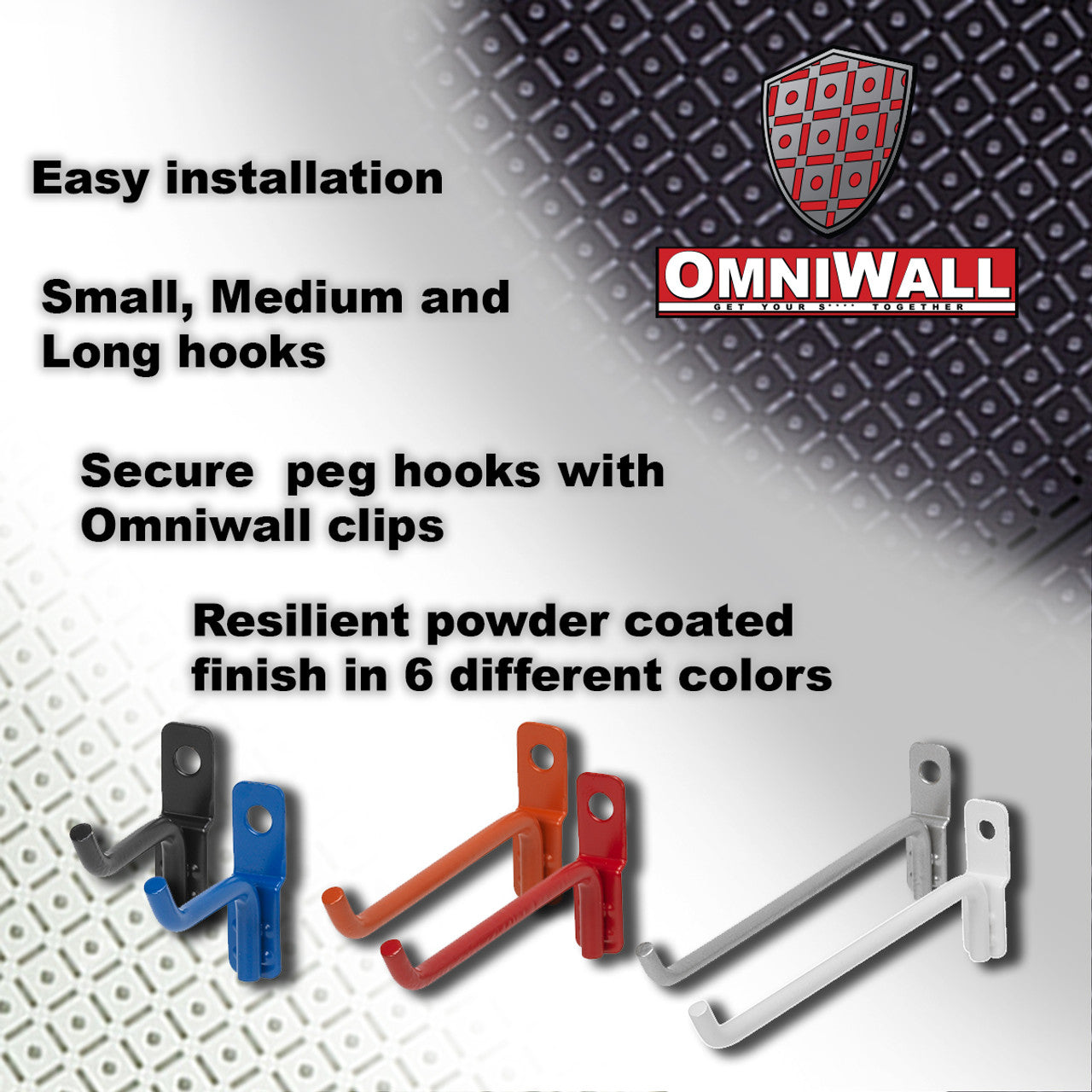 Omni Wall - Wire Hooks - 12 Pack Variety Pack