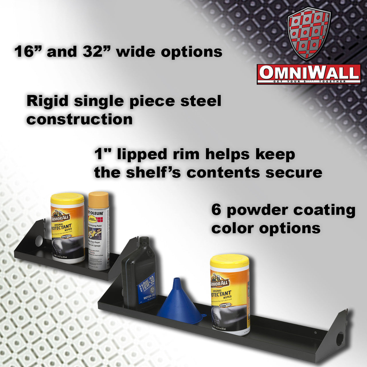 OmniWall Impact Shelf 6"x32"