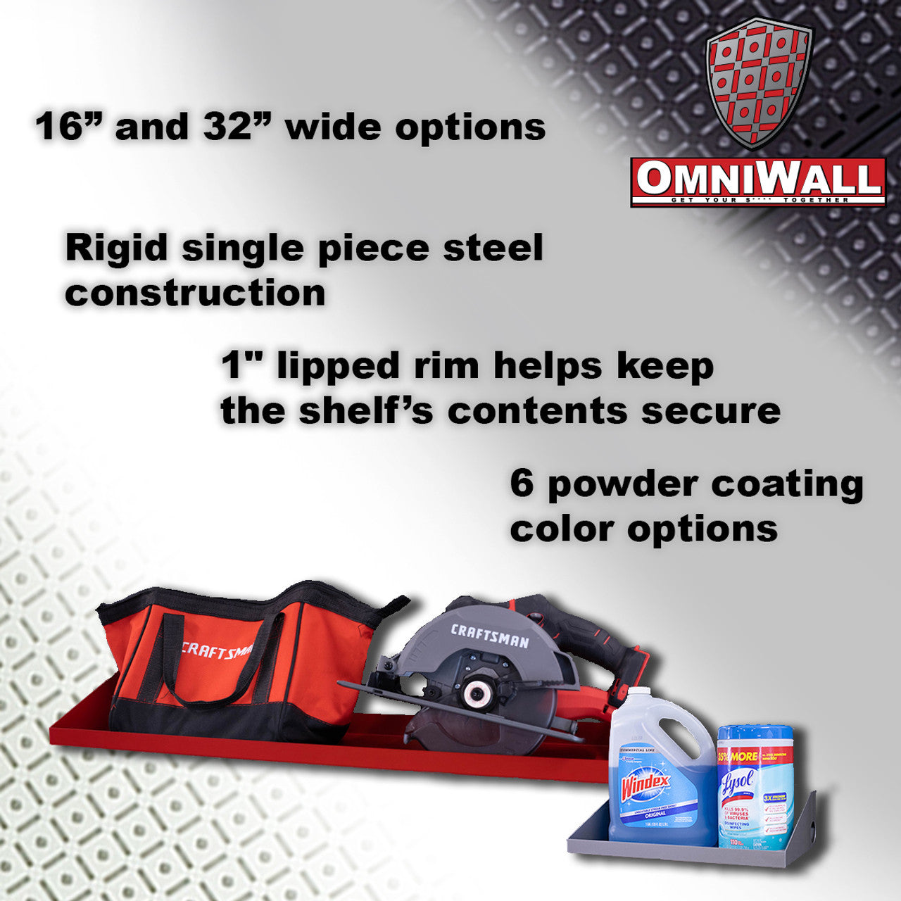 OmniWall Impact Shelf 8"x32"