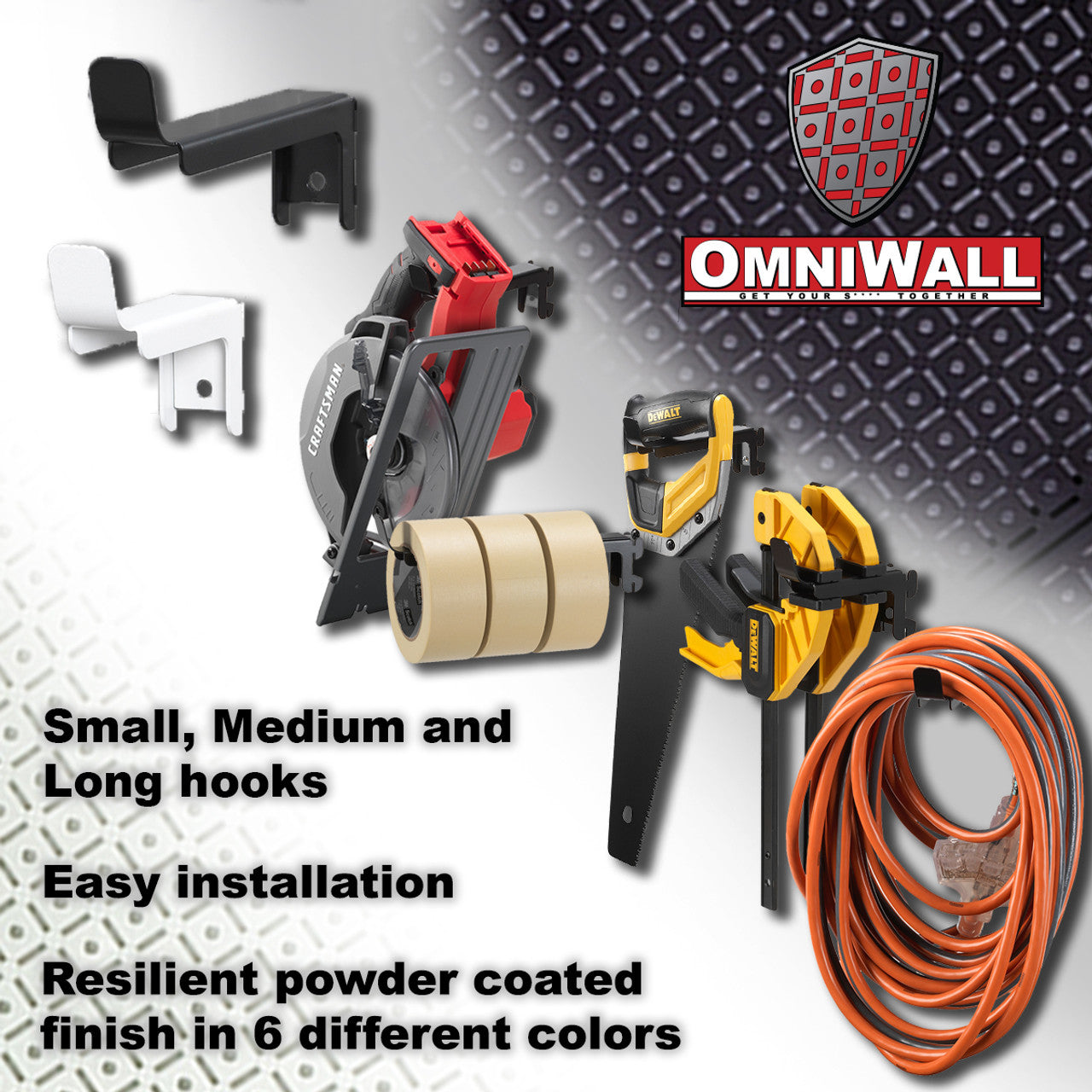 OmniWall Long Serious Hook 2-Pack