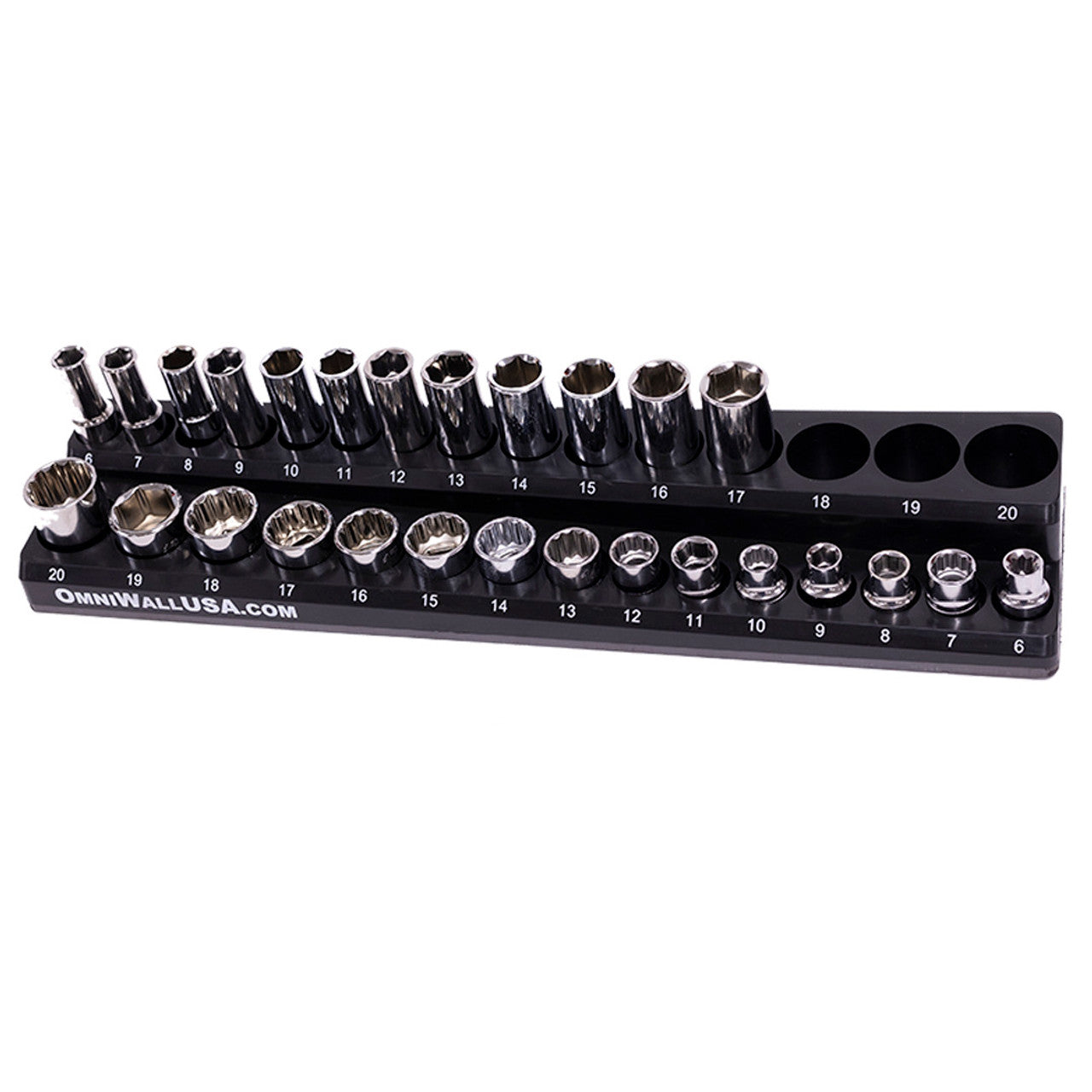 OmniWall Magnetic Metric 3/8" Drive Socket Organizer