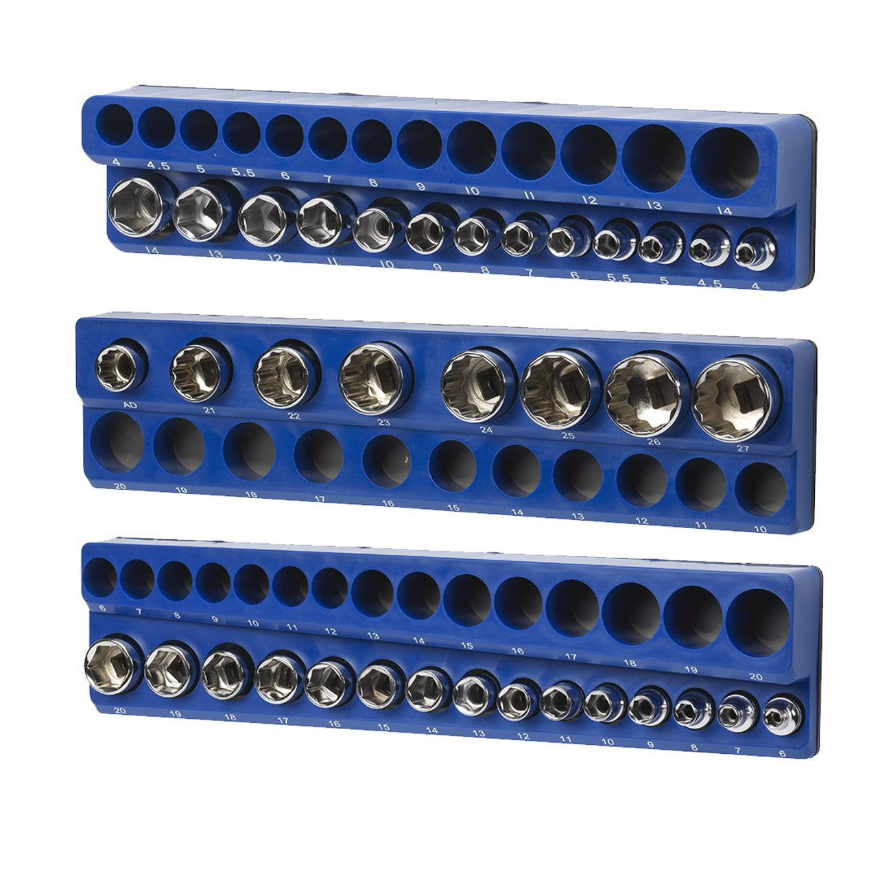 OmniWall Magnetic Metric Socket Holder Organizer Set