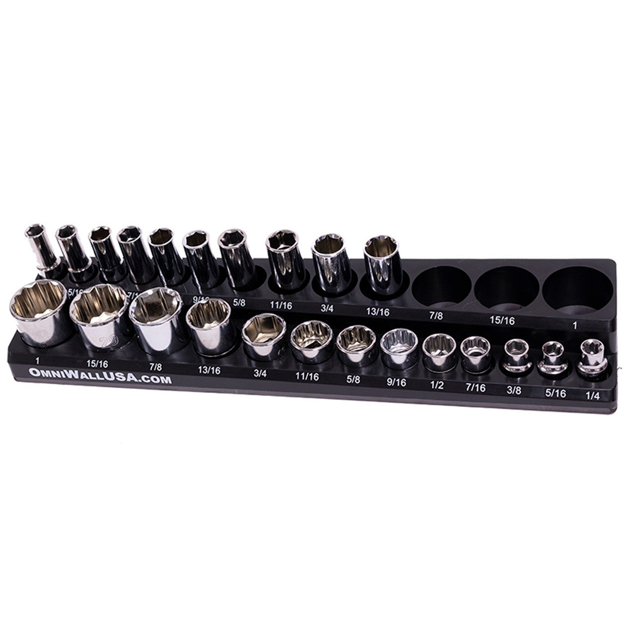OmniWall Magnetic SAE 3/8" Drive Socket Organizer
