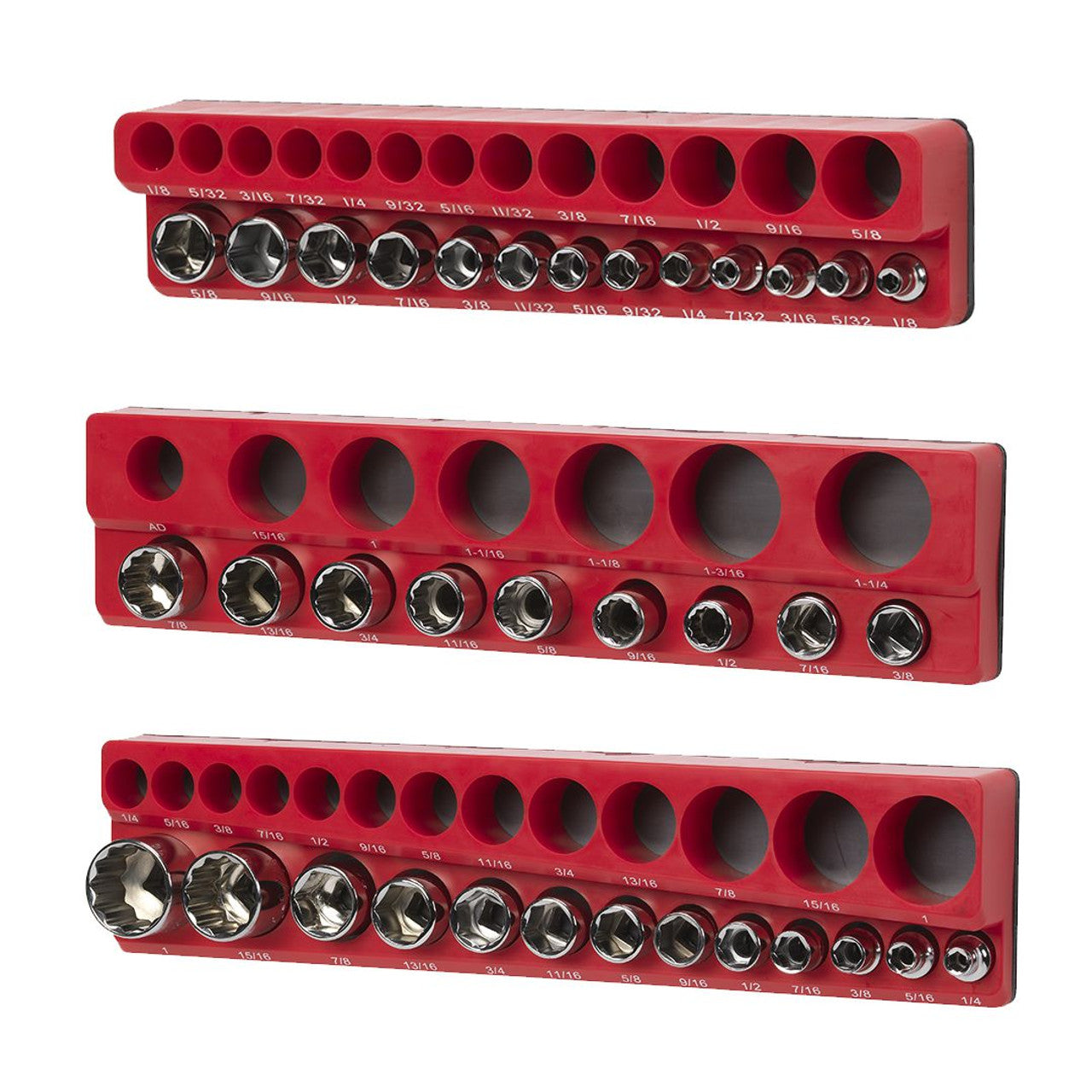 OmniWall Magnetic SAE Standard Socket Organizer Set