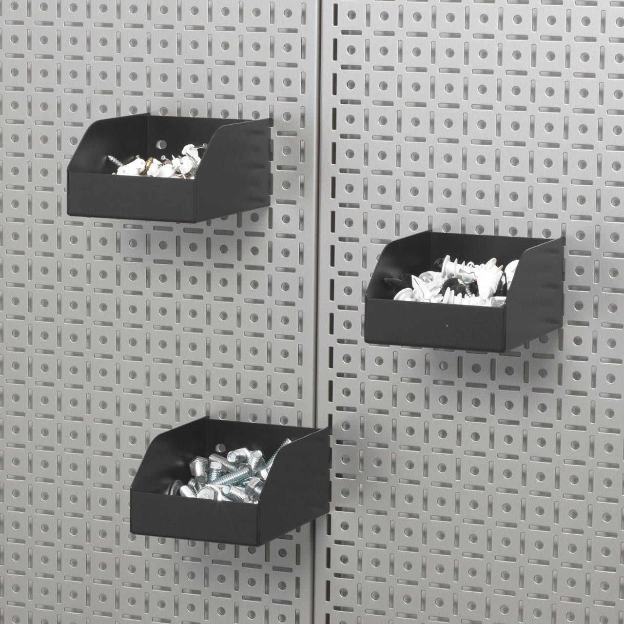 OmniWall Metal Hardware Storage Bins 3-Pack
