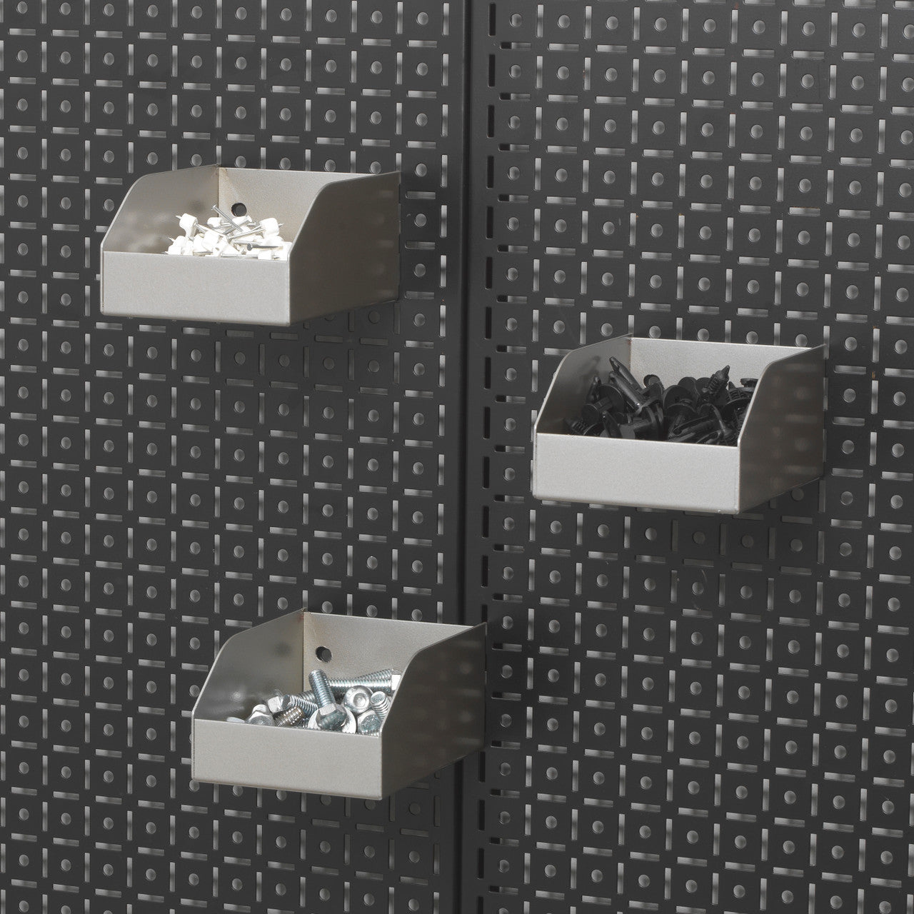 OmniWall Metal Hardware Storage Bins 3-Pack