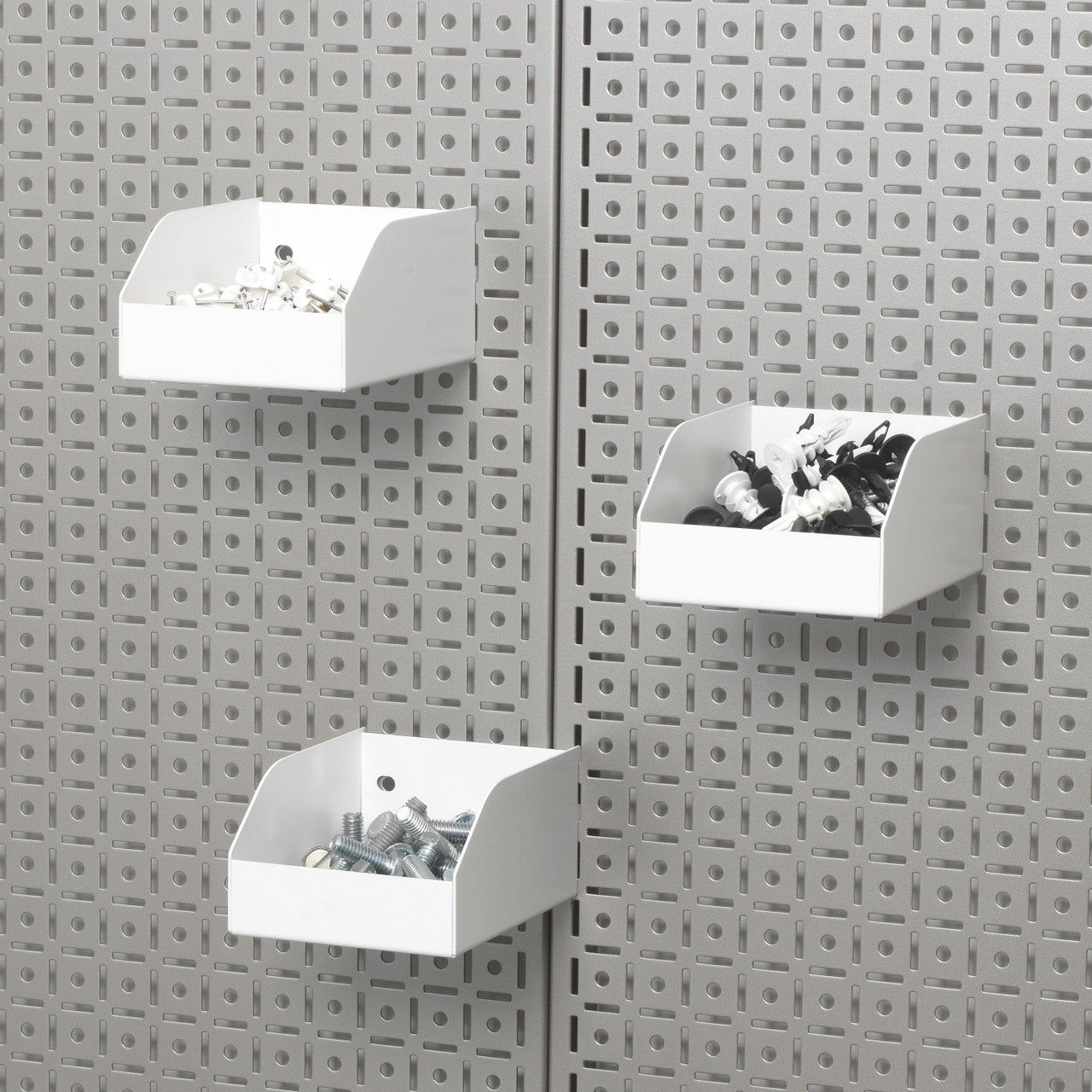 OmniWall Metal Hardware Storage Bins 3-Pack