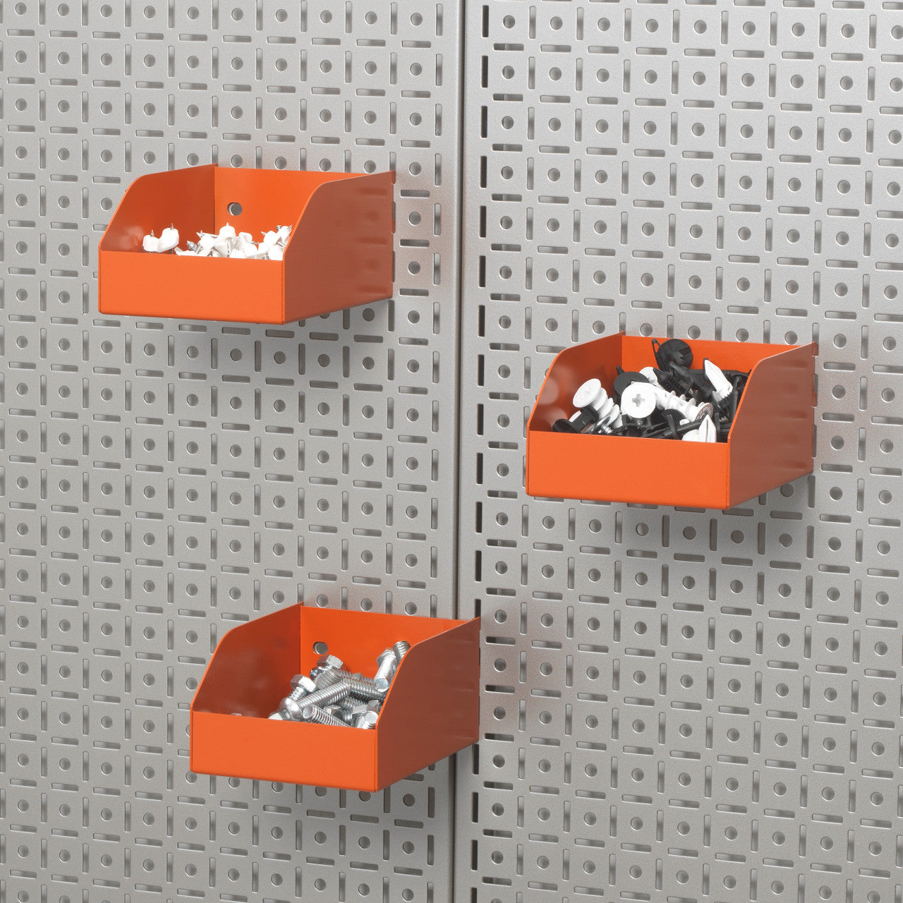 OmniWall Metal Hardware Storage Bins 3-Pack