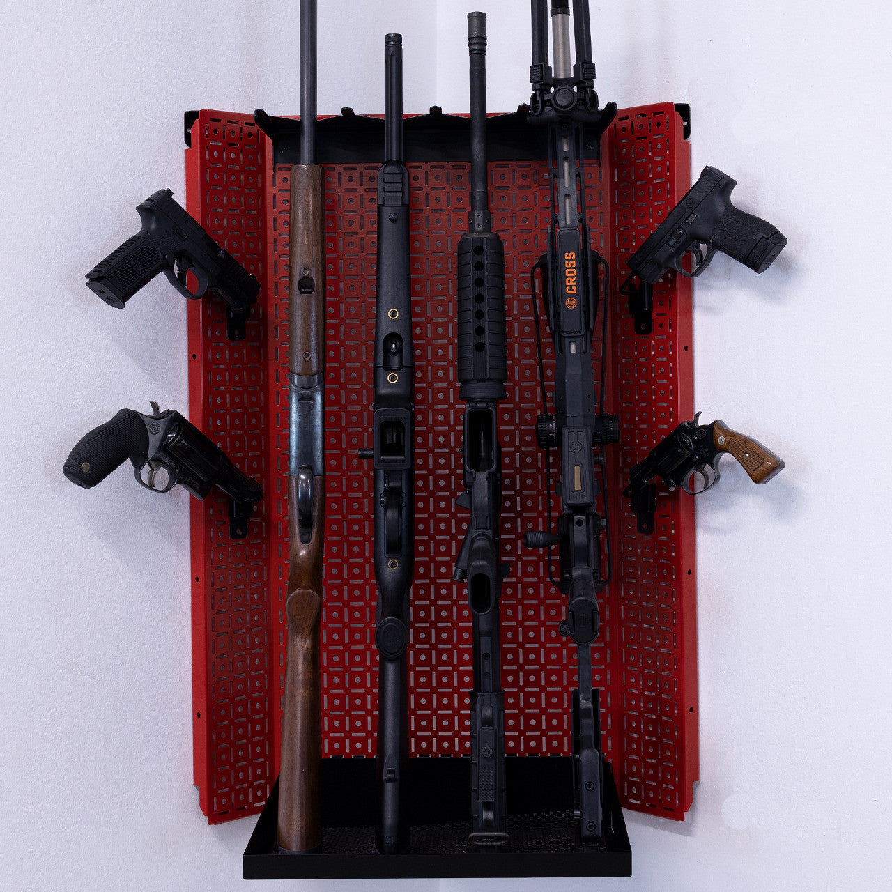 OmniWall "The Defender" Corner Wall Panel Rifle Rack