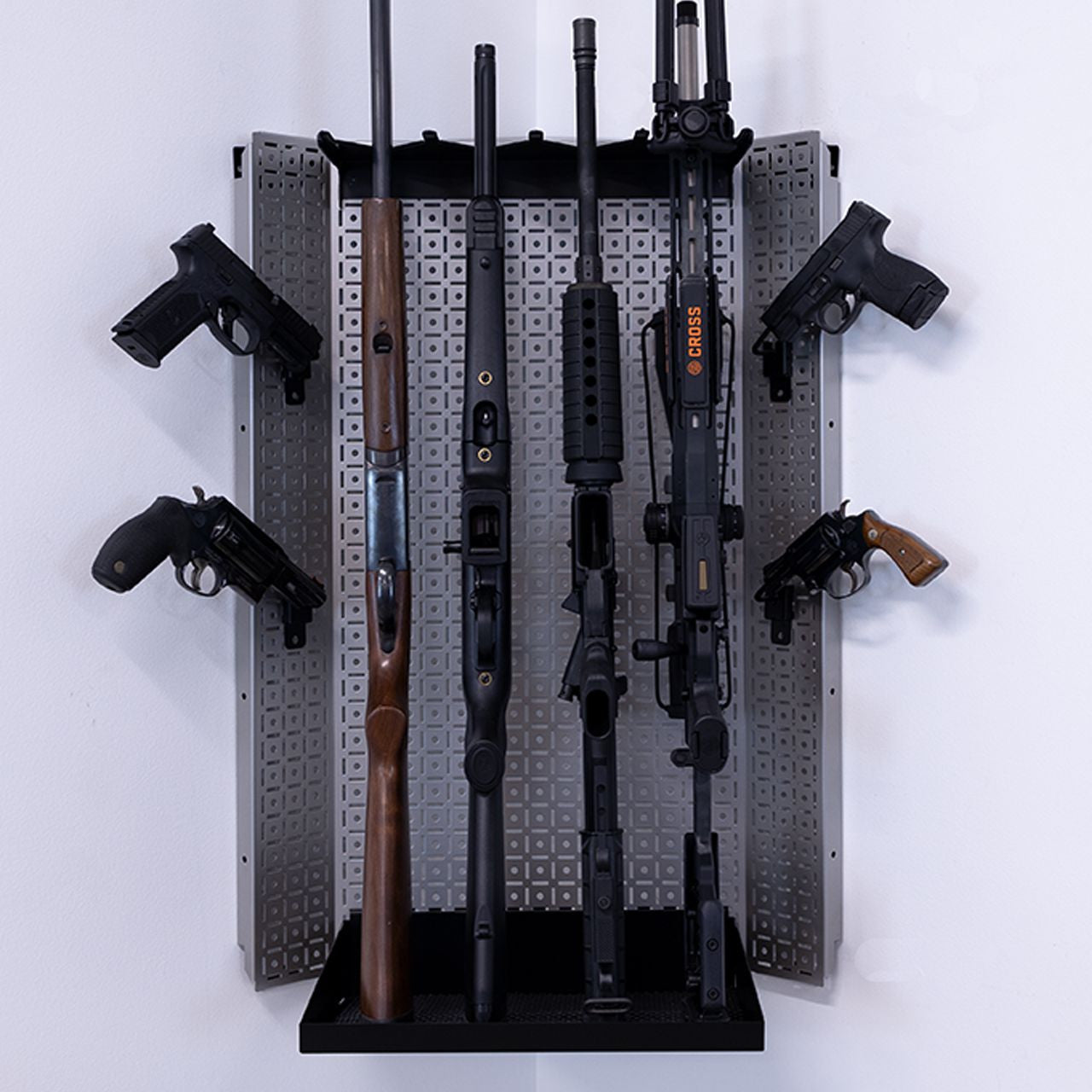 OmniWall "The Defender" Corner Wall Panel Rifle Rack