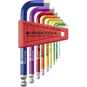 PB 212 H-10 RB Rainbow Key L-Wrenche Set in a Holder