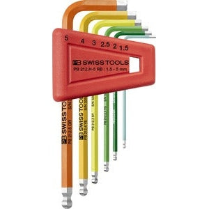 PB 212 H-10 RB Rainbow Key L-Wrenche Set in a Holder