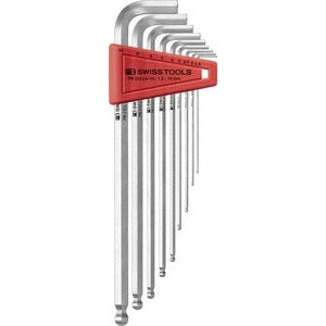 PB 212 LH Key L-wrenches, long, with ball point, set in a practical plastic holder