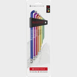 PB 2222 LH RB RainBow 90°–100° key L-wrenches with ball point, set in a practical plastic holder