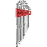PB 3212 LH-10 Safety hex keys with ball point, set in a practical plastic holder, sizes 1.5 to 10 mm