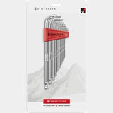 PB 3212 LH-10 Safety hex keys with ball point, set in a practical plastic holder, sizes 1.5 to 10 mm